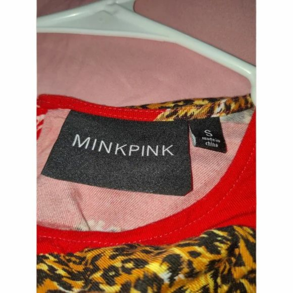 Minkpink Jaguar Red Sleevel Baby Doll Dress, Sz S - Picture 10 of 14